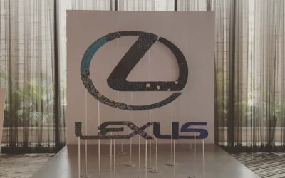 Lexus logo anamorphic art